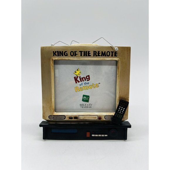 Russ Picture Frame 3x3.5” “King of The Remote” New! - Picture 2 of 3